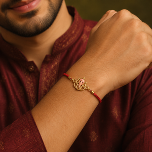 Rakhi Ganesha Motif Religious Traditional Rakhi