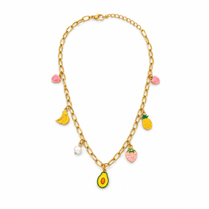 Anti tranish Gold plated 160 No. Chain Link with Pineapple hanging chain for adults - 1 Pc
