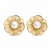 Earrings Gold-Tone Trillion Crystal Cluster Earrings