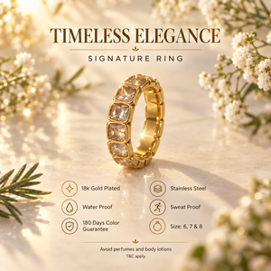 Rings Dual-Tone Polished White Stone Halo Ring