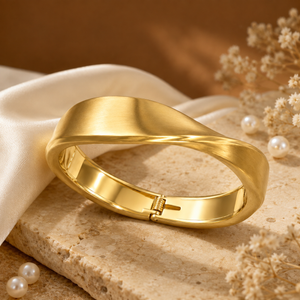 Kadas Gold-Tone Polished Openable Cuff Kada