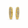 Earrings Gold-Tone Amethyst Cluster Stud Earrings