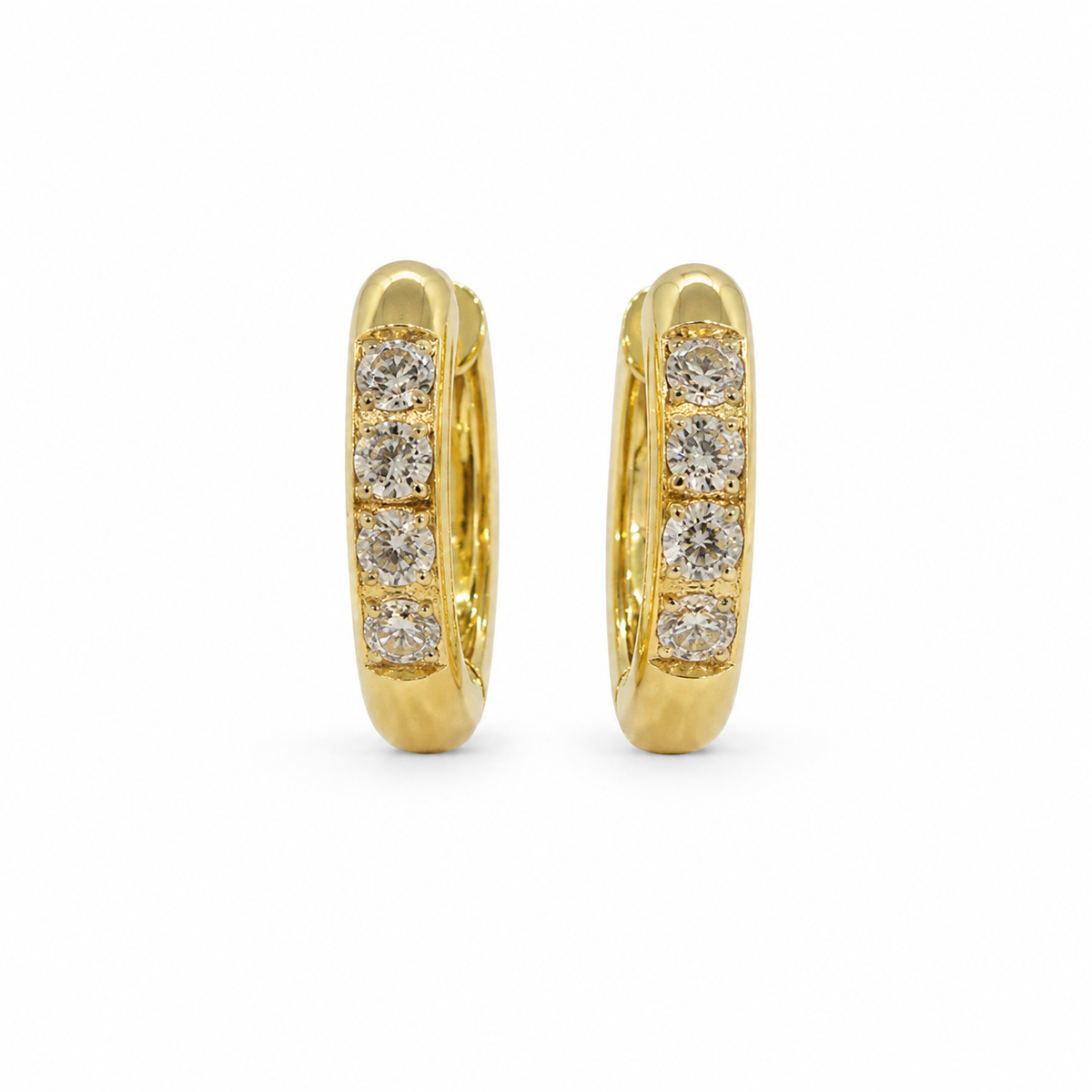 Earrings Gold-Tone Amethyst Cluster Stud Earrings