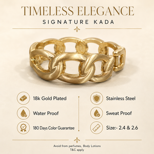Kadas Gold-Tone Lustrous Broad Kada