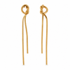 Earrings Gold-Tone Emerald Cut Rectangular Drop Earrings