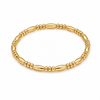 Gold Bamboo Anti-Tarnish Beaded Kada Bracelet for Women