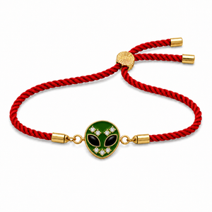 18K Gold Plated Rakhi Stone-Studded Alien Motif Character Rakhi - House of Viya