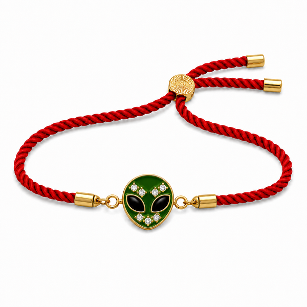 18K Gold Plated Rakhi Stone-Studded Alien Motif Character Rakhi - House of Viya