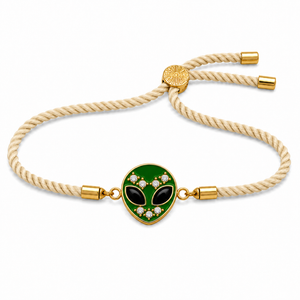 18K Gold Plated Rakhi Stone-Studded Alien Motif Character Rakhi - House of Viya