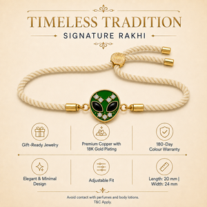 18K Gold Plated Rakhi Stone-Studded Alien Motif Character Rakhi - House of Viya