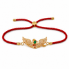 18K Gold Plated Rakhi Stone-Studded Garuda Motif Religious Rakhi