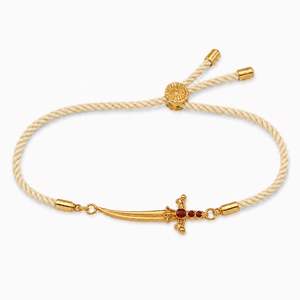 18K Gold Plated Rakhi Stone-Studded Sword Motif Traditional Design Rakhi - House of Viya