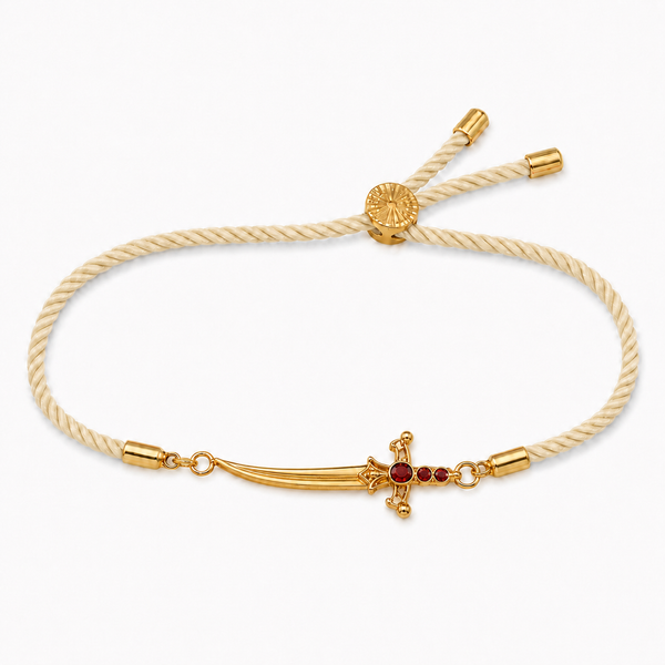 18K Gold Plated Rakhi Stone-Studded Sword Motif Traditional Design Rakhi - House of Viya