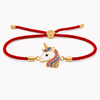 18K Gold Plated Rakhi Stone-Studded Unicorn Motif Kids Character Rakhi
