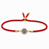 18K Gold Plated Rakhi Stone-Studded Nazar Evil Eye Motif Design Rakhi
