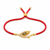 18K Gold Plated Rakhi Stone-Studded Feather Motif Charm Design Rakhi