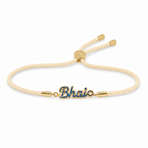 18K Gold Plated Rakhi Bhaio Charm Design Rakhi - House of Viya