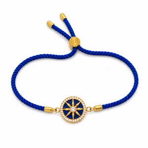 18K Gold Plated Rakhi Stone-Studded Chakra Motif Traditional Rakhi - House of Viya