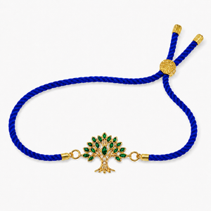 18K Gold Plated Rakhi Stone-Studded Tree Motif Floral Design Rakhi - House of Viya