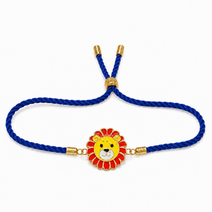 18K Gold Plated Rakhi Lion Motif Animal Charm Kids Character Rakhi - House of Viya