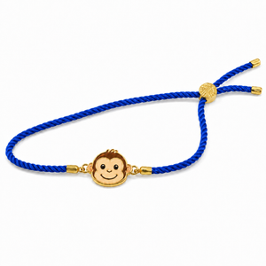 18K Gold Plated Rakhi Monkey Motif Animal Charm Kids Character Rakhi - House of Viya