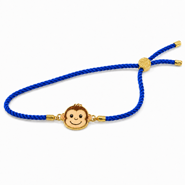 18K Gold Plated Rakhi Monkey Motif Animal Charm Kids Character Rakhi - House of Viya