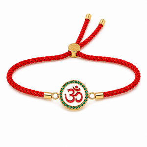 Rakhi Stone-Studded Om Circle Motif Religious Rakhi - House of Viya