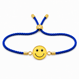 18K Gold Plated Rakhi Smiley Face Motif Charm Kids Character Rakhi - House of Viya