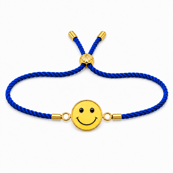 18K Gold Plated Rakhi Smiley Face Motif Charm Kids Character Rakhi - House of Viya