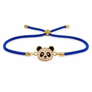 18K Gold Plated Rakhi Panda Animal Motif Charm Kids Character Rakhi - House of Viya