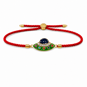 18K Gold Plated Rakhi Stone-Studded UFO Motif Kids Character Rakhi - House of Viya