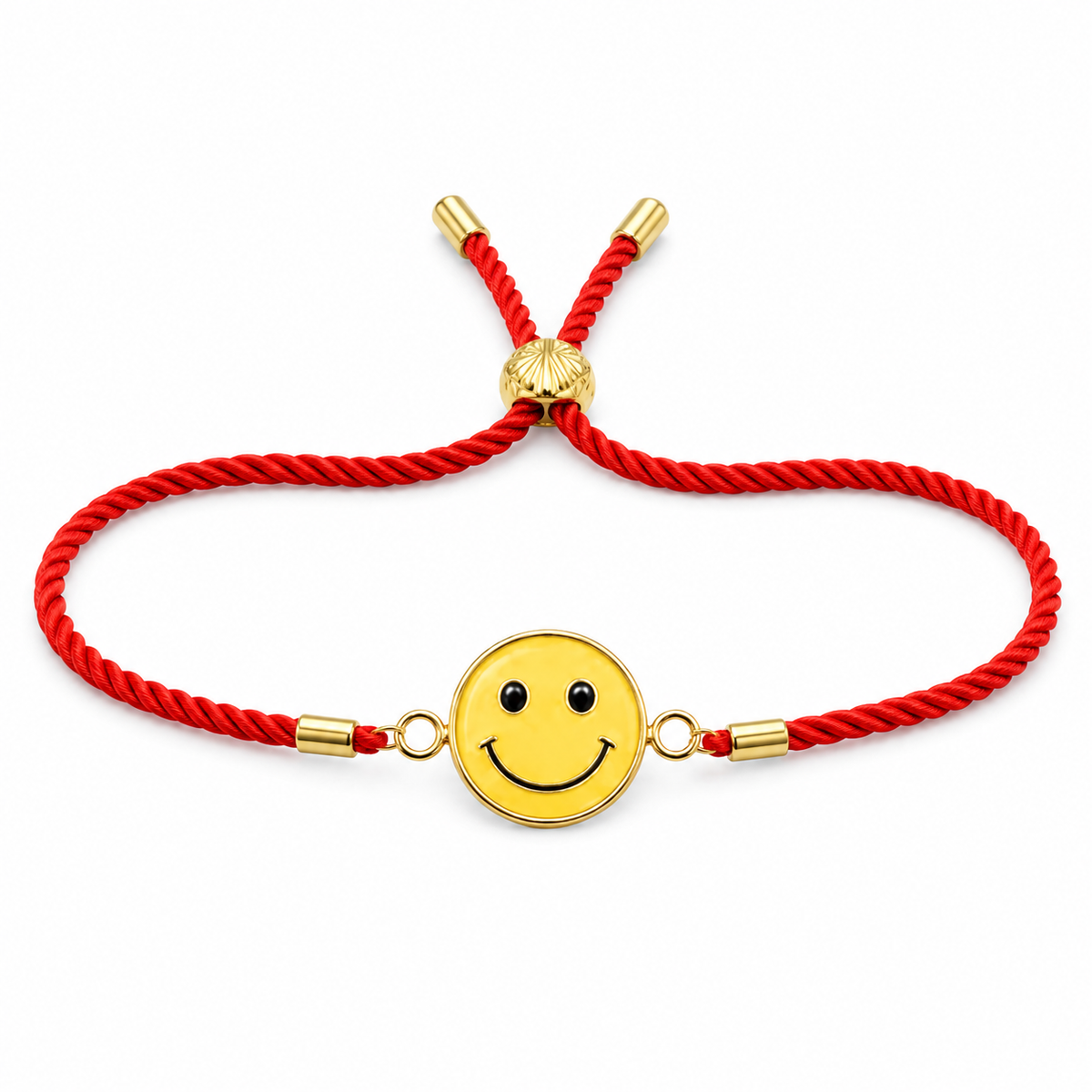 18K Gold Plated Rakhi Smiley Face Motif Charm Kids Character Rakhi