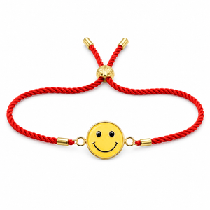 18K Gold Plated Rakhi Smiley Face Motif Charm Kids Character Rakhi - House of Viya