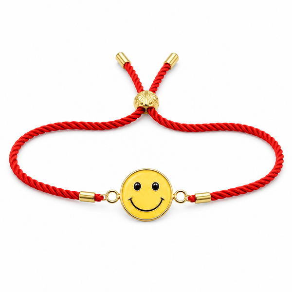 18K Gold Plated Rakhi Smiley Face Motif Charm Kids Character Rakhi - House of Viya
