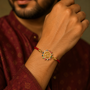 Rakhi Nava Graha Sun Chakra Motif Religious Rakhi - House of Viya