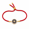 18K Gold Plated Rakhi Stone-Studded Chakra Motif Traditional Rakhi
