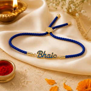 18K Gold Plated Rakhi Bhaio Charm Design Rakhi - House of Viya