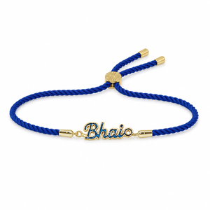 18K Gold Plated Rakhi Bhaio Charm Design Rakhi - House of Viya