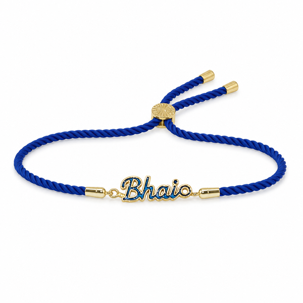18K Gold Plated Rakhi Bhaio Charm Design Rakhi - House of Viya