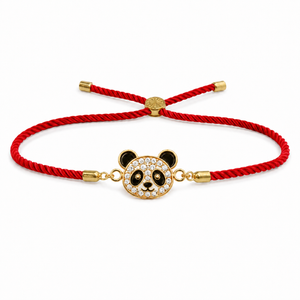 18K Gold Plated Rakhi Panda Animal Motif Charm Kids Character Rakhi - House of Viya