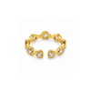 Rings Dual-Tone Polished Eternal Hearts Gold Ring