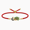 18K Gold Plated Rakhi Stone-Studded Peacock Motif Floral Design Rakhi