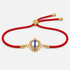 18K Gold Plated Rakhi Stone-Studded Khanda Motif Religious Traditional Rakhi