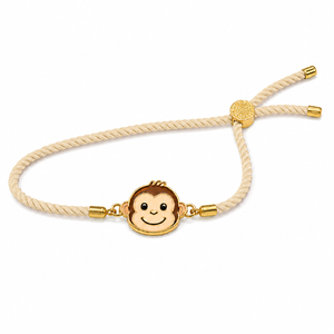18K Gold Plated Rakhi Monkey Motif Animal Charm Kids Character Rakhi - House of Viya