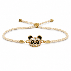 18K Gold Plated Rakhi Panda Animal Motif Charm Kids Character Rakhi - House of Viya