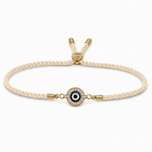 18K Gold Plated Rakhi Stone-Studded Nazar Evil Eye Motif Design Rakhi - House of Viya
