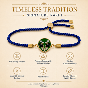 18K Gold Plated Rakhi Stone-Studded Alien Motif Character Rakhi - House of Viya