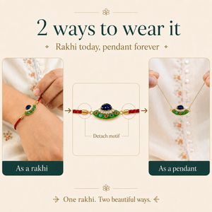 18K Gold Plated Rakhi Stone-Studded UFO Motif Kids Character Rakhi - House of Viya