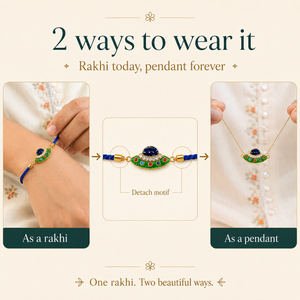 18K Gold Plated Rakhi Stone-Studded UFO Motif Kids Character Rakhi - House of Viya