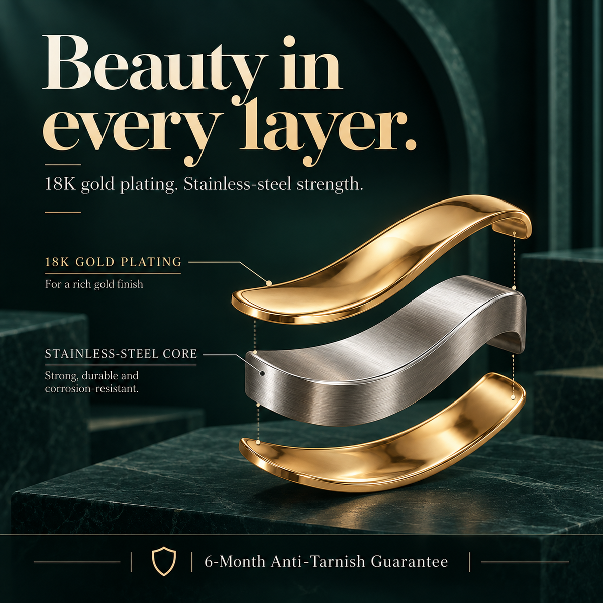 6 month anti tarnish guarantee
